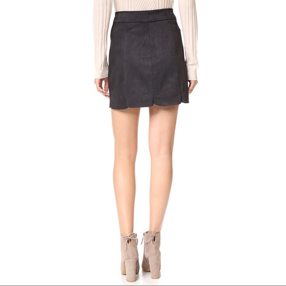 Nasty Gal WAYF Warwick Zip Up Suede Mini Skirt - Picture 4 of 6